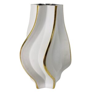 Jarrón Ondas Doradas en Vidrio
