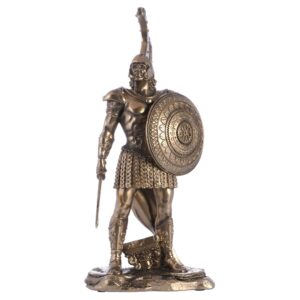 Escultura gladiador con escudo