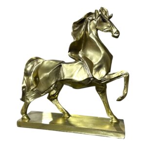 Escultura Caballo dorado